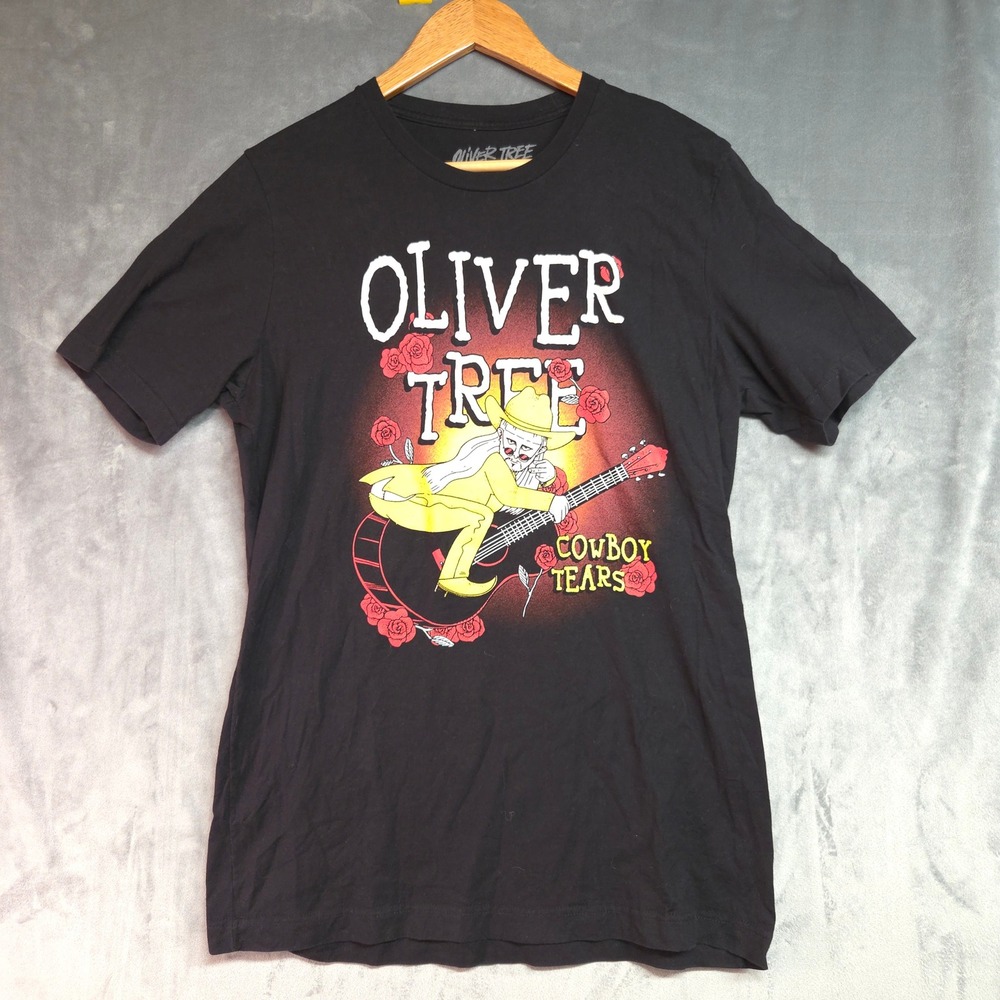 Oliver Tree Official Tour T-Shirt Large Black Cowboy Tears 2022 Graphic Tee